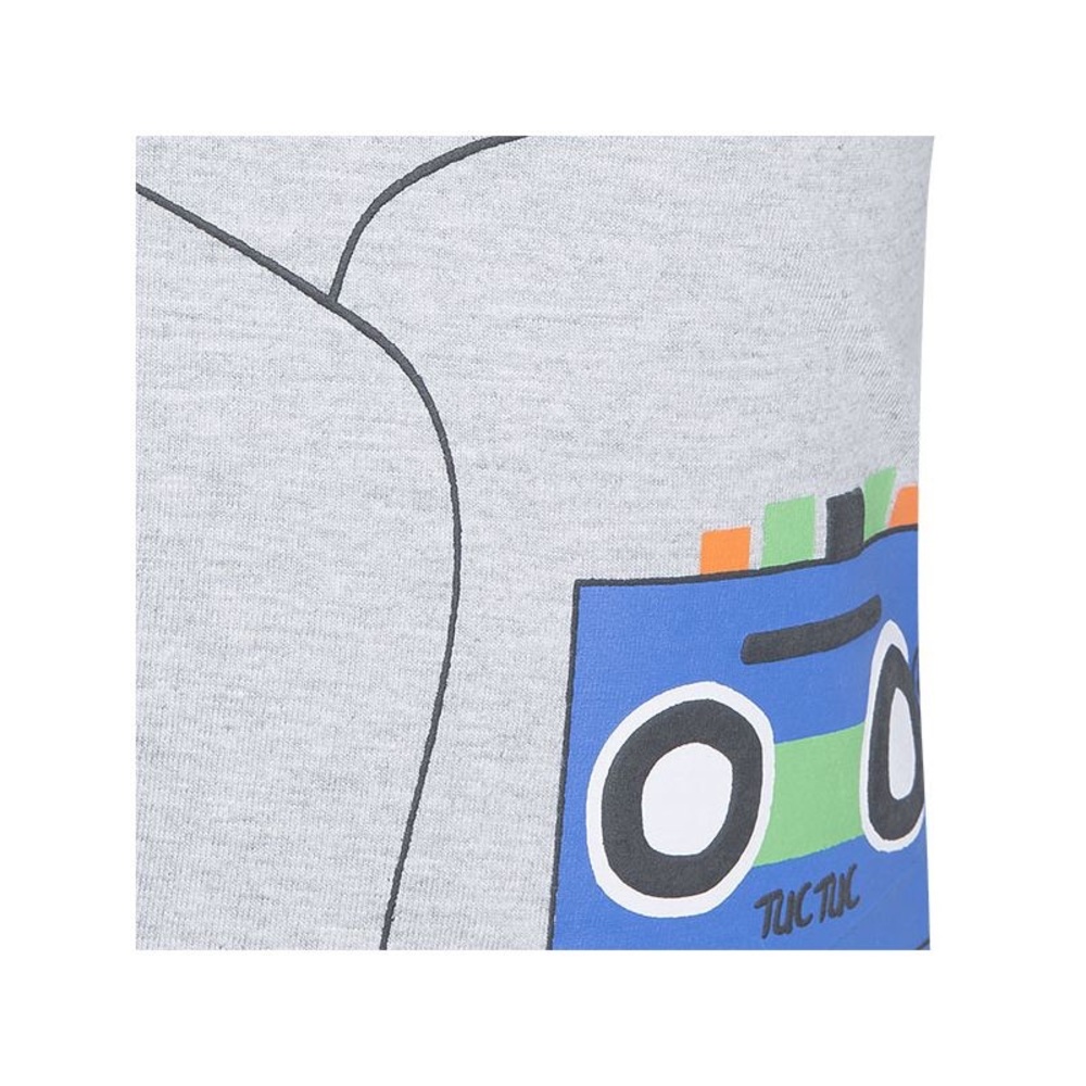 Kids Gray Long Sleeve Shirt with Headphone Print - Picture 2 of 2